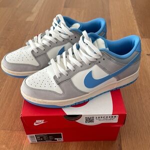Nike Dunk Low Gray and Blue Sneakers